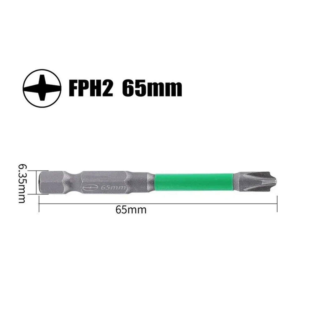 1/2pcs 65mm 110mm Magnetic Special Slotted Cross Screwdriver Bit Nutdrivers FPH2 For Socket Switch Electrician Power Tool
