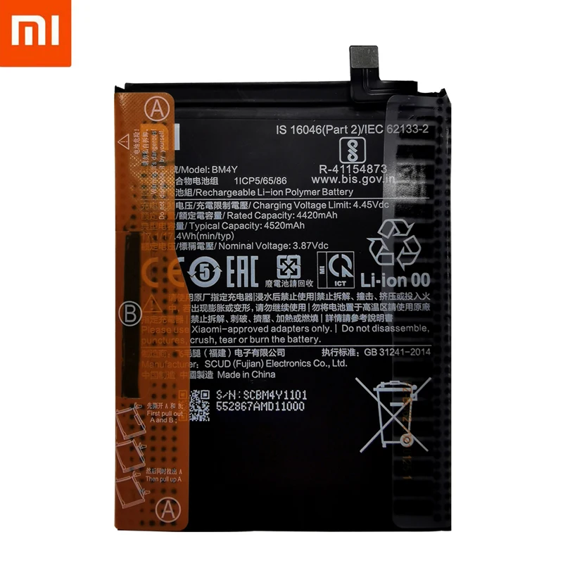 2024 года, 100% оригинальный аккумулятор BM4Y 4520 мАч для Xiaomi Poco F3 Redmi K40 Pro K40Pro, аккумуляторы + инструменты, бесплатная быстрая доставка