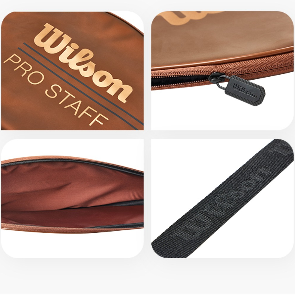 Wilson Pro Staff V14 Premium 1 paquete de funda para raqueta bolsa de tenis ligera diaria bolsa de raqueta individual portátil para cancha WR 8028401001