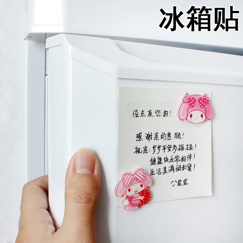 Hello Kitty Melody Kuromi PMMA Fridge Magnet Home Decore Mini Refrigerator Home Decoration Sticker Magnets For Fridge Souvenir
