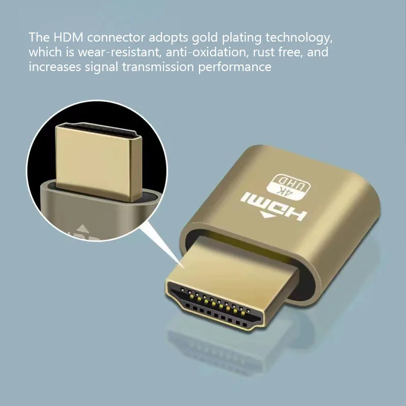 HDMI-kompatibel Dummy Stecker Virtuelle Display Headless Ghost Display Emulator 4K DDC EDID Dummy Emulator Adapter Für Bitcoin bergbau