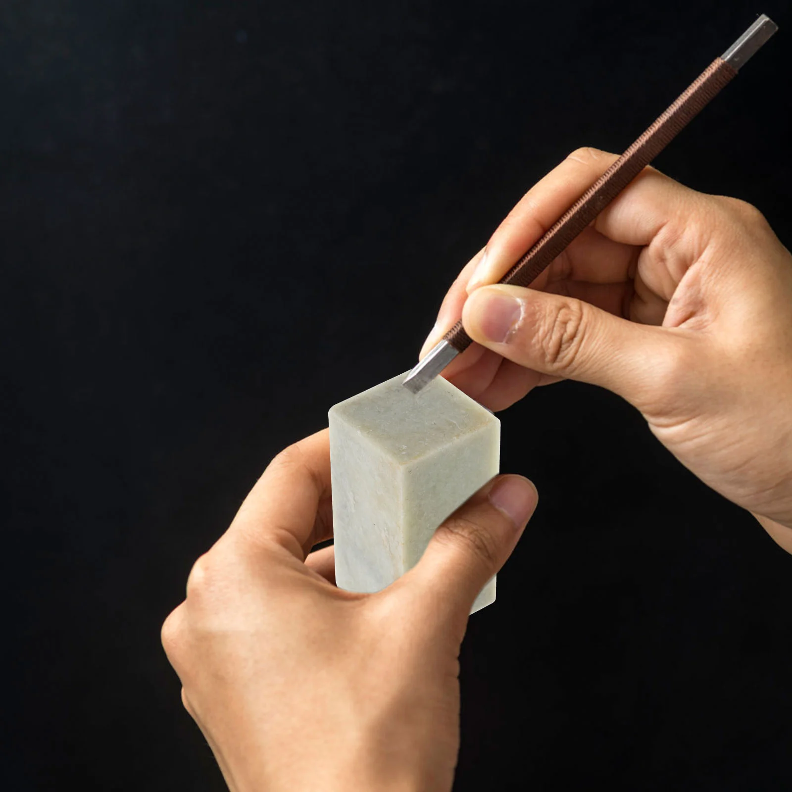 Qingtian หินซีลวัสดุ DIY ชื่อแสตมป์แสตมป์เปล่าสมุดภาพจีน Stamper