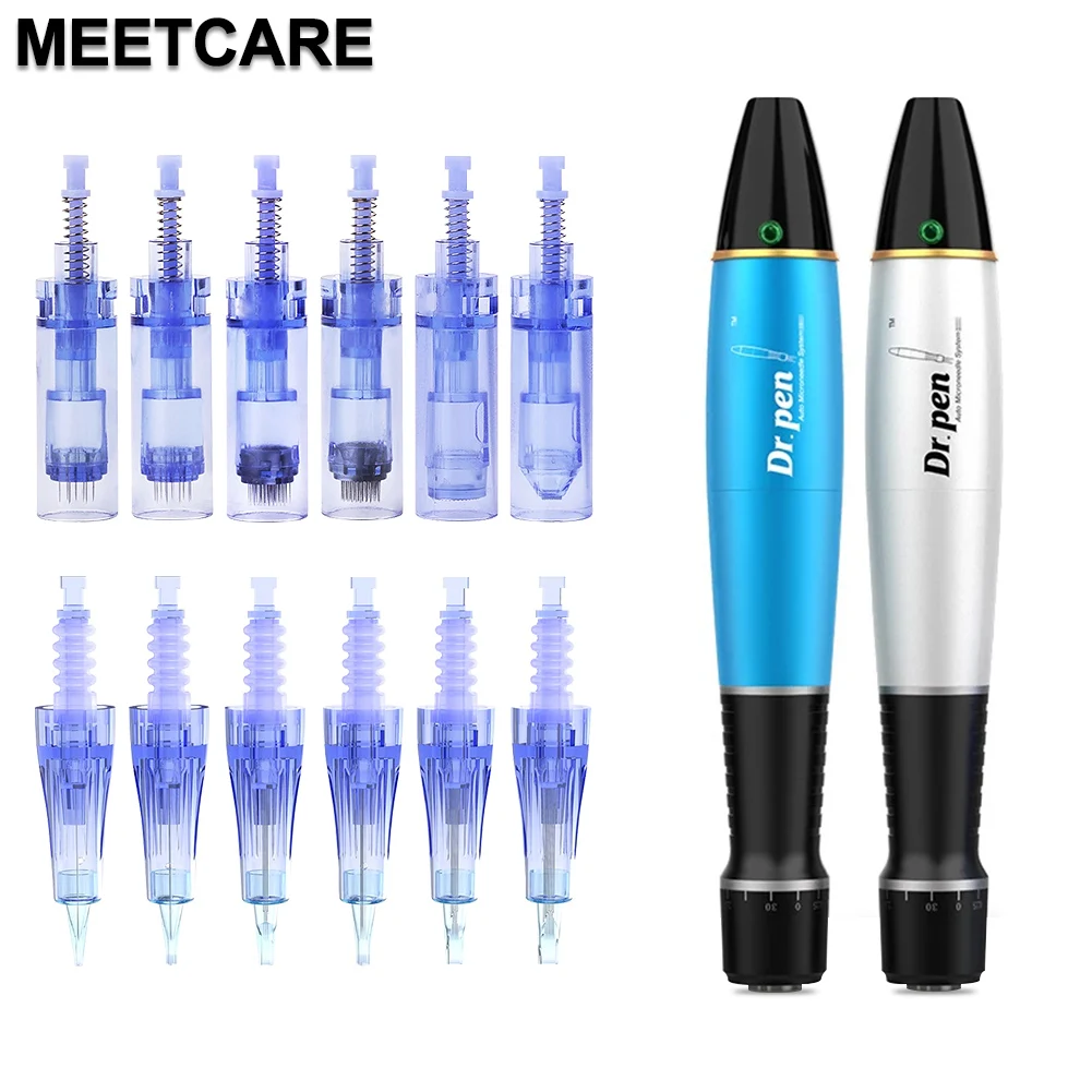Dr Pen-A1 Cartucho Baioneta Micronedle para Auto Derma System, MTS, PMU Microneedling, 1 3 5 7 9 12 24 36 42 Round Nano 3D 5D