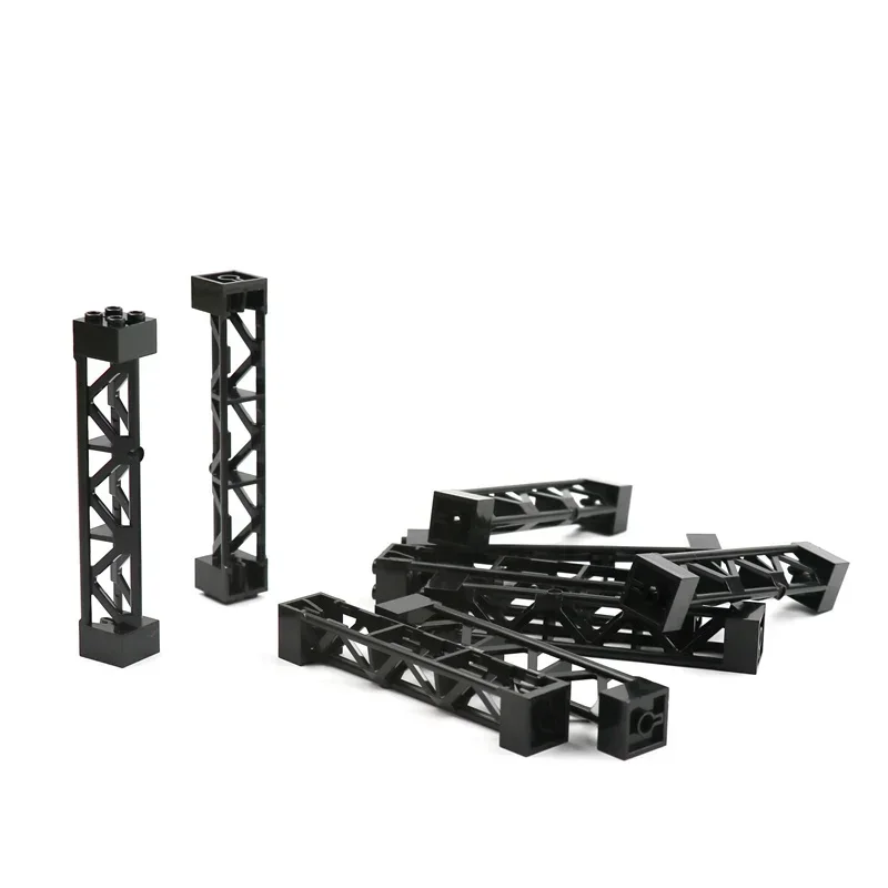 10PCS Double Sided Baseplates Bracket City อุปกรณ์เสริมเสา MOC สําหรับทหาร Building Blocks ของขวัญของเล่นเด็ก