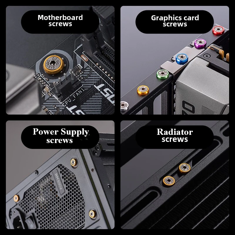 5 Stück M3 6 # 32 6 MM 8 MM Schraube Computer PC Gehäuse Verschönerung Schrauben für Motherboard Netzteil Grafikkarte Kühler Festplatte