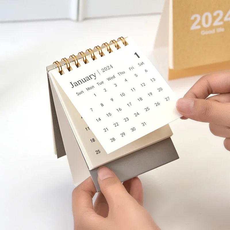 2025 English Mini Desk Calendar Creative Office Decoration Desktop Calendar Daily Memo Calendar Learning Planner