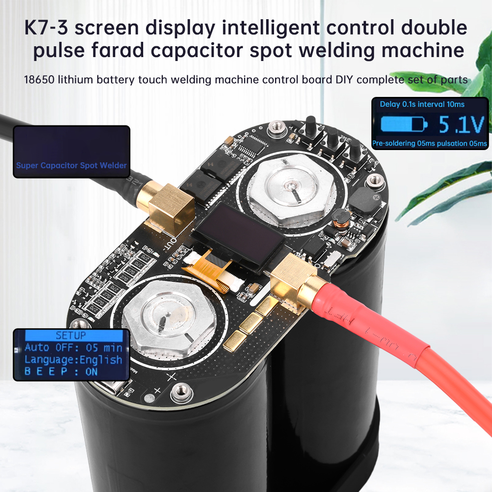 1300A LCD-Farad-Kondensator, Punktschweißgerät, Lithium-Batterie-Schweißgerät, Haushaltsschweißen, Einzel-/Doppelimpuls-Lötmittel, 0,3 mm vernickelt