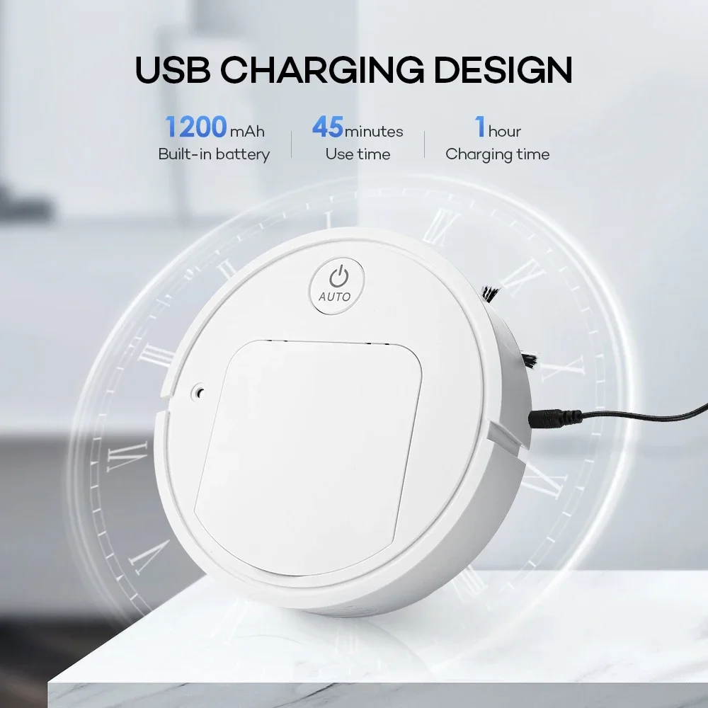 Smart Sweeping Robot 5 in 1 Ultra-quiet Remote Control Vacuum Cleaner Wireless Mopping Suction Sweep Machine for Home Use