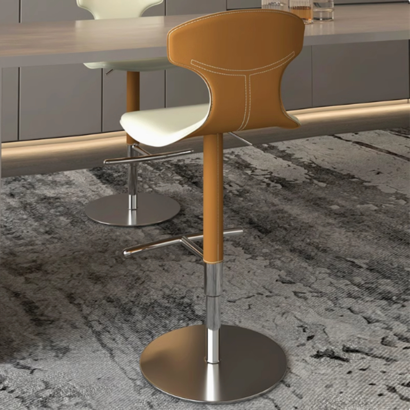 Designer minimalista bancos de bar moderno lounge marrom confortável cadeiras de barra giratória alta branco taburete cocina móveis para casa