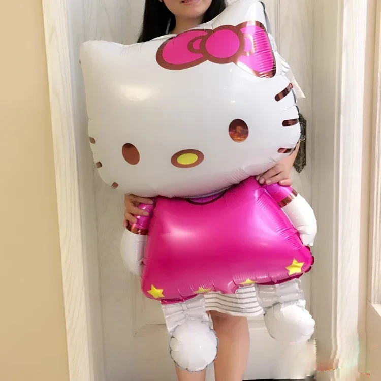 116x68cm Hello Kitty Aluminiumfolienballons 3D Dreidimensionaler großer Ballon Kind Erwachsene Geburtstag Hochzeit Dekor Partyzubehör