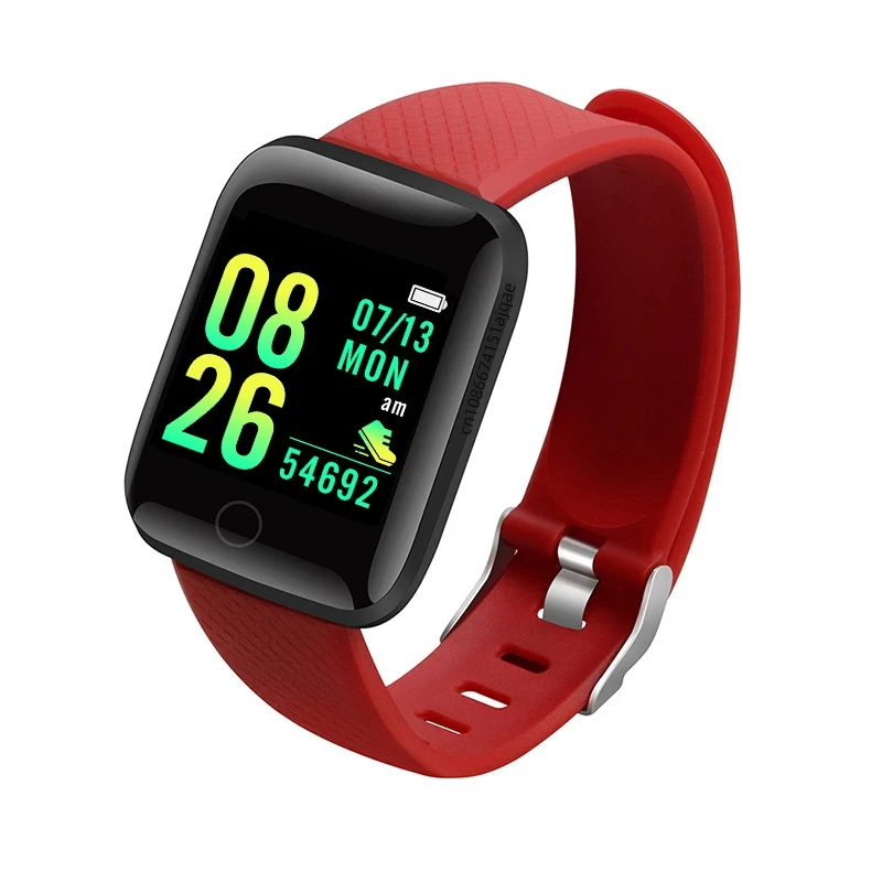 Pulseira inteligente de rastreador de fitness com tela colorida, lembretes de saúde, exercício, contagem de passos, notificações de informações inteligentes