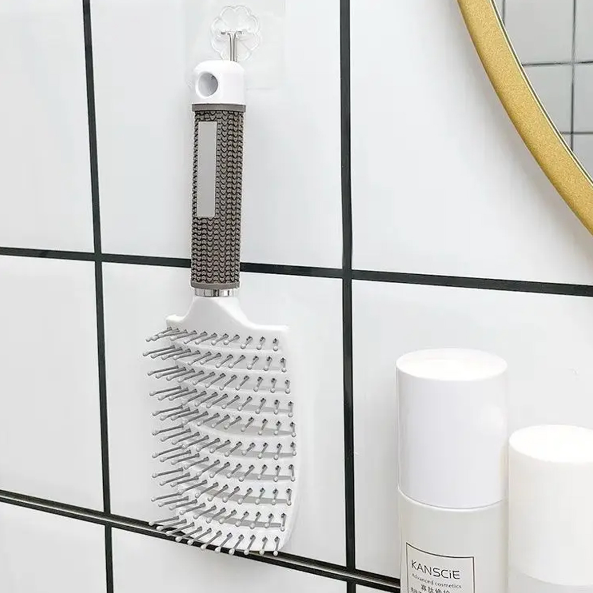 Salon Big Bend หวีร้านตัดผม Bristle นวดหนังศีรษะ Hairdressing หวีตัดผม WET CURLY แปรงผม Pro Salon Home จัดแต่งทรงผมเครื่องมือ