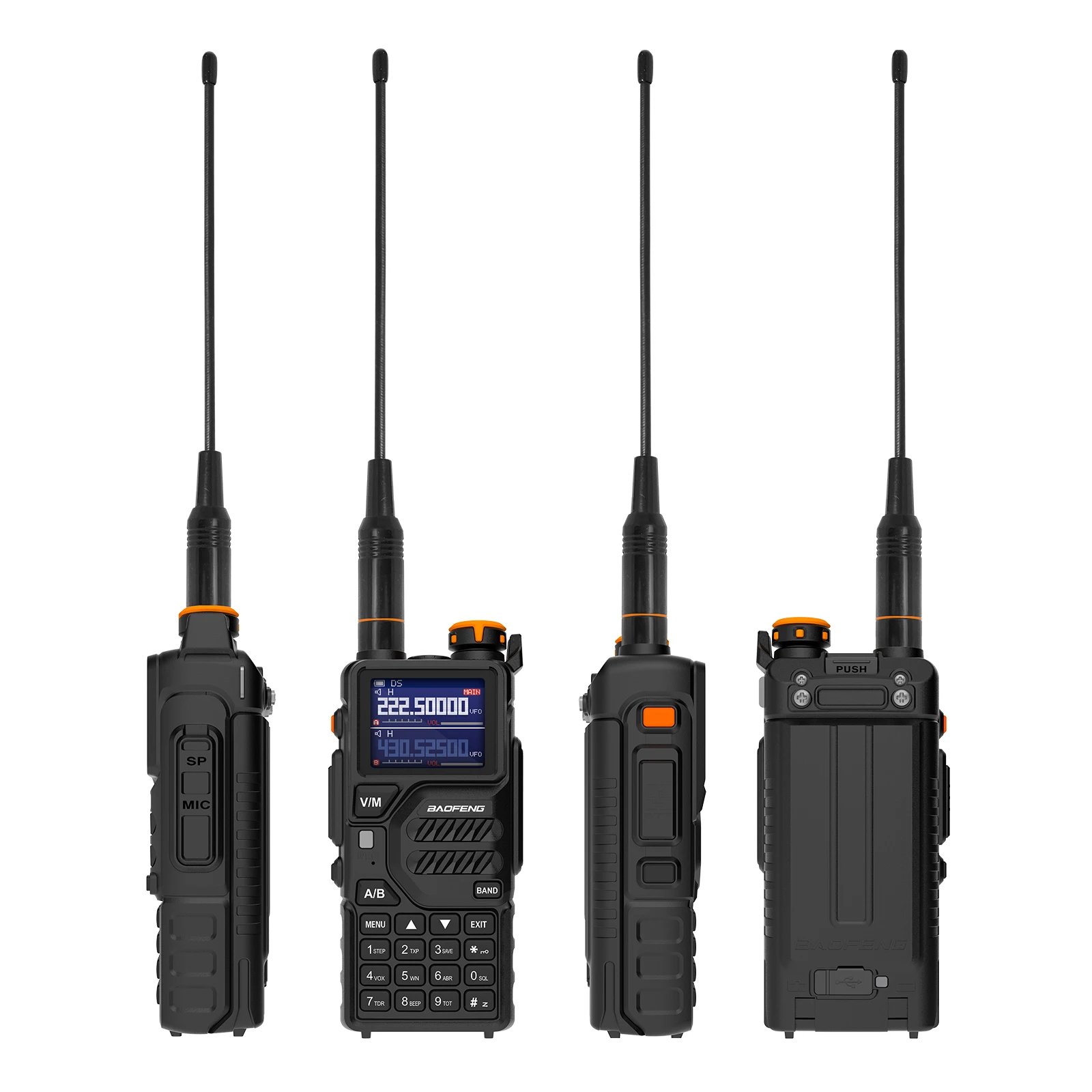 Baofeng K5 PLUS 8 W Walkie Talkie AM FM Sechs-Bänder Zwei-Wege-Radio Drahtlose Kopierfrequenz NOAA 999 Kanäle Typ C 2500 mAh