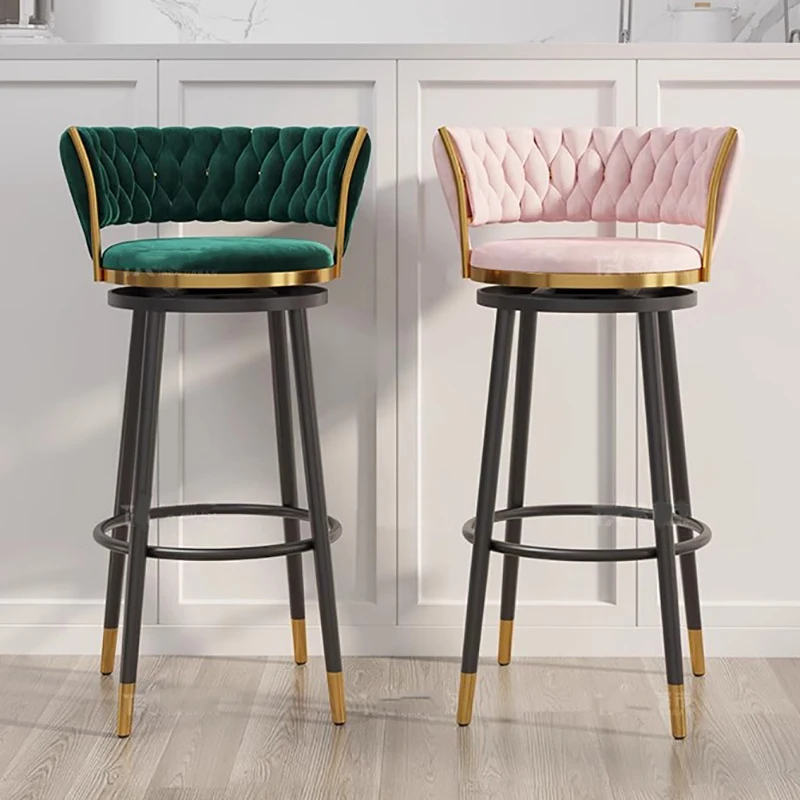 Taburetes de Bar simples de lujo para sala de estar, taburete de Bar de diseño moderno para fiesta, Mini Banqueta de estilo nórdico, muebles comerciales