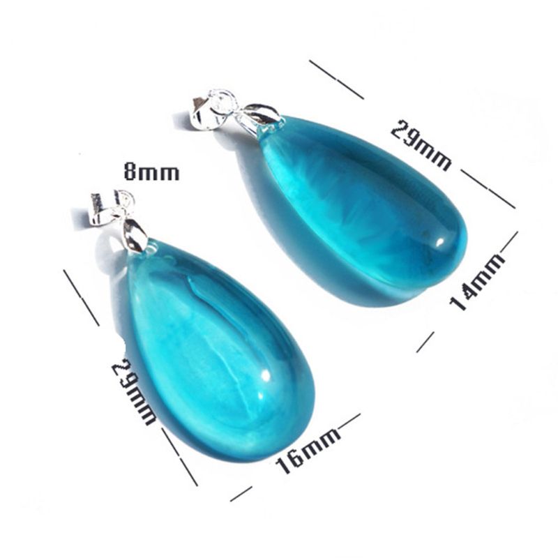 6 ชิ้นจี้ซิลิโคน Geometric Teardrop แม่พิมพ์เรซิ่นจี้พร้อม Y08E