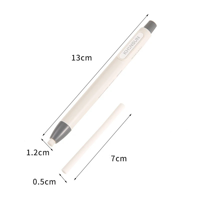 Penna per cancellare con gomma da cancellare con nucleo sostituibile Gomma artistica retrattile e pushable per forniture di cancelleria per studenti e bambini