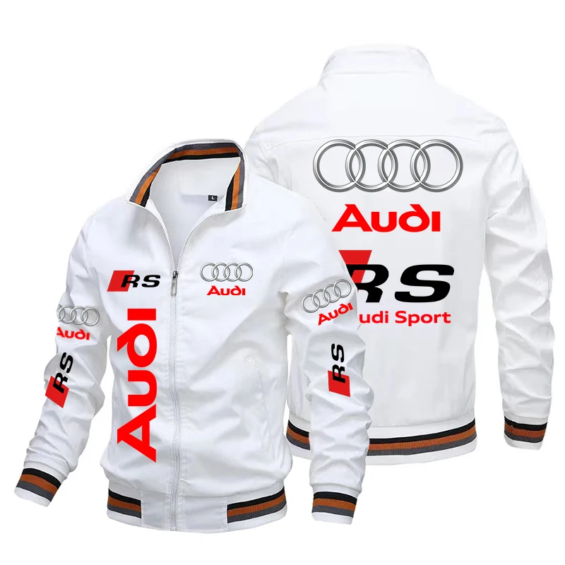 Мотоциклетная куртка Audi RS, мужская куртка 2025 года, новая модная повседневная тонкая мужская мотоциклетная гоночная куртка для мотокросса, мужская одежда Audi