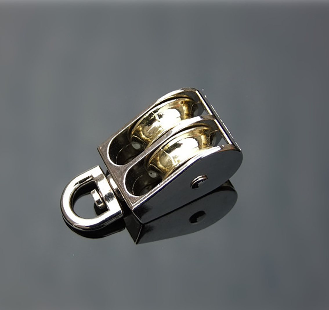 Polia de metal giratória 43/58/86mm, polia de liga de zinco, bloco de coroa e roda de elevação de equipamento, mini polia única/dupla para diy