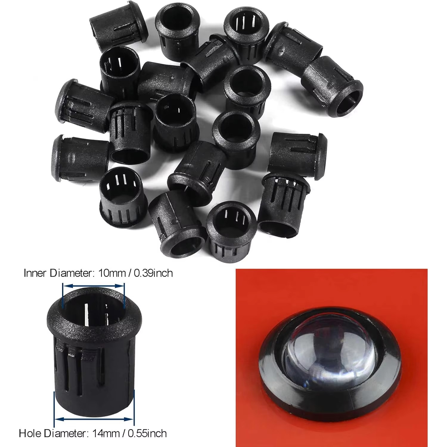 10Pack 10MM 12V LED Light Emitting Diodes LED Pre Wired Prewired Lamp with Plastic Clip HolderLight Bulb Prewired Emitting Diode