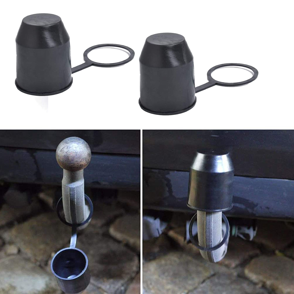 ユニバーサル 2 個トレーラーヒッチボール牽引バーカバー保護キャップキャラバントラック車のトレーラー牽引ボール保護カバー