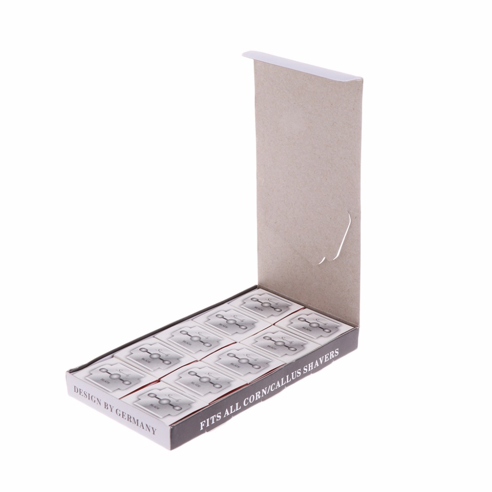 20 Chiếc Bạc Thép Carbon Lưỡi Dao Thay Thế Cho Da Cứng Tẩy Tay Chân Tập Tin Chăm Sóc Chân Móng Chân Máy