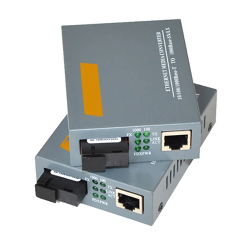 Gigabit Fiber Optical Media Converter HTB-GS-03 Single Fiber SC Port External Power Supply 1000Mbps Optical Fiber Transceiver
