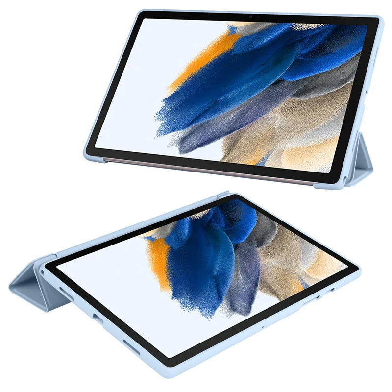 Case For Samsung Galaxy Tab A9 Case Coque PU Leaher Soft Silicone Back Fold Stand Cover For Funda Galaxy Tab A9 A 9 A9 Plus Case
