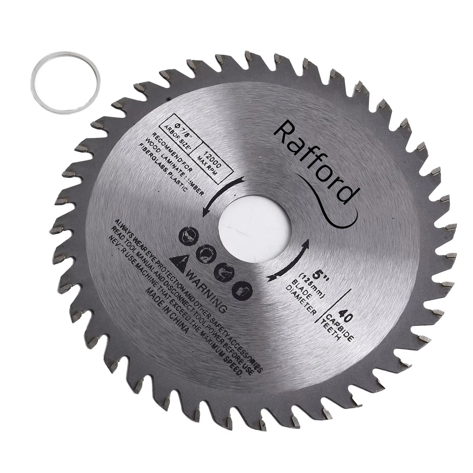 5 polegada 125mm disco de corte mini lâmina serra circular para madeira plástico metal rotativa ferramentas corte carboneto 40 dentes 12000 max rpm