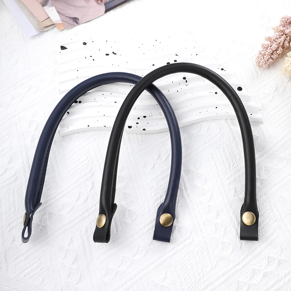 1PCS กระเป๋าจับสําหรับกระเป๋าถือผู้หญิงสายคล้องไหล่ PU กระเป๋าหนังเข็มขัดสีทึบ Clasp อุปกรณ์เสริม Handle