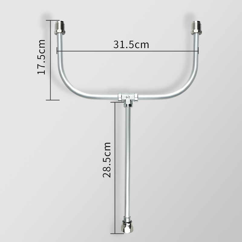 Airless Paint Spray Gun Extension Pole Double Nozzle Head Painting for Sprayer