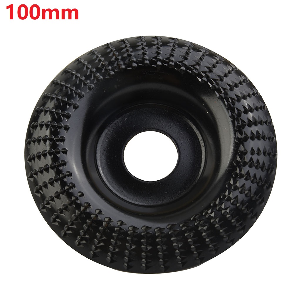 Muela angular de madera redonda de 4 pulgadas, disco abrasivo, amoladora angular, revestimiento de carburo, herramienta rotativa de tallado y lijado para dar forma al orificio de 22mm