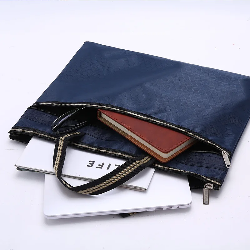 Bolsa de archivo portátil de tela Oxford, maletín impermeable para información de documentos de conferencia, oficina, viajes de negocios, maletines para ordenador portátil