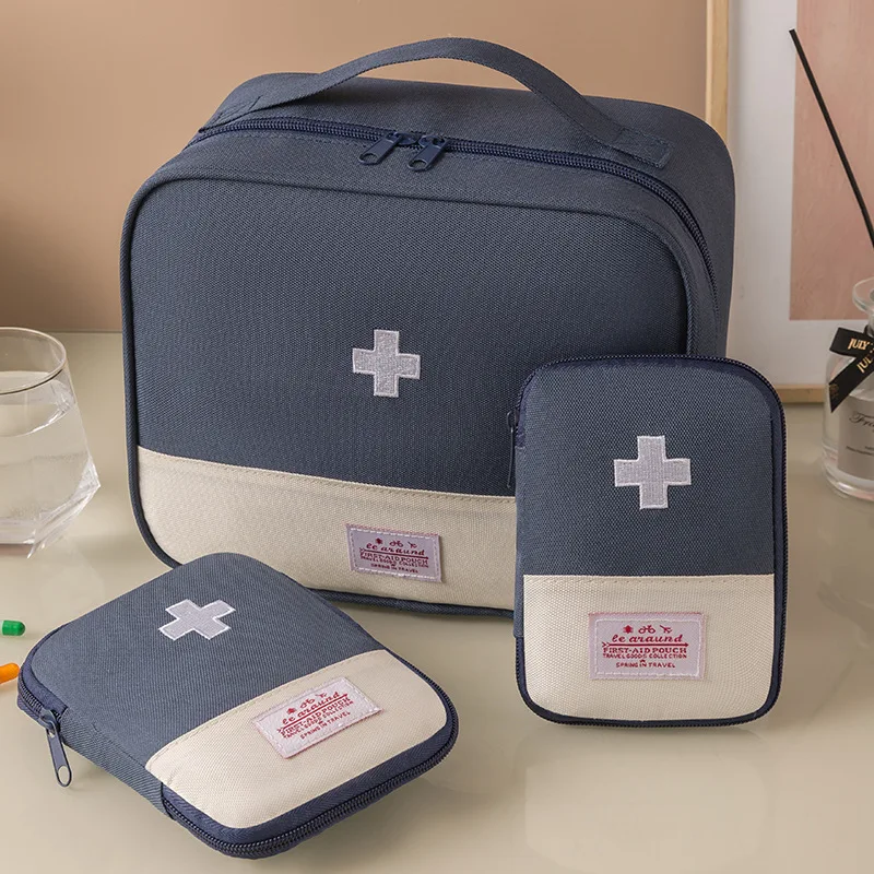 3 unid/set paquete de medicina portátil de viaje bolsa de primeros auxilios multifuncional bolsa de almacenamiento al aire libre Camping viaje y bolsa de almacenamiento para el hogar