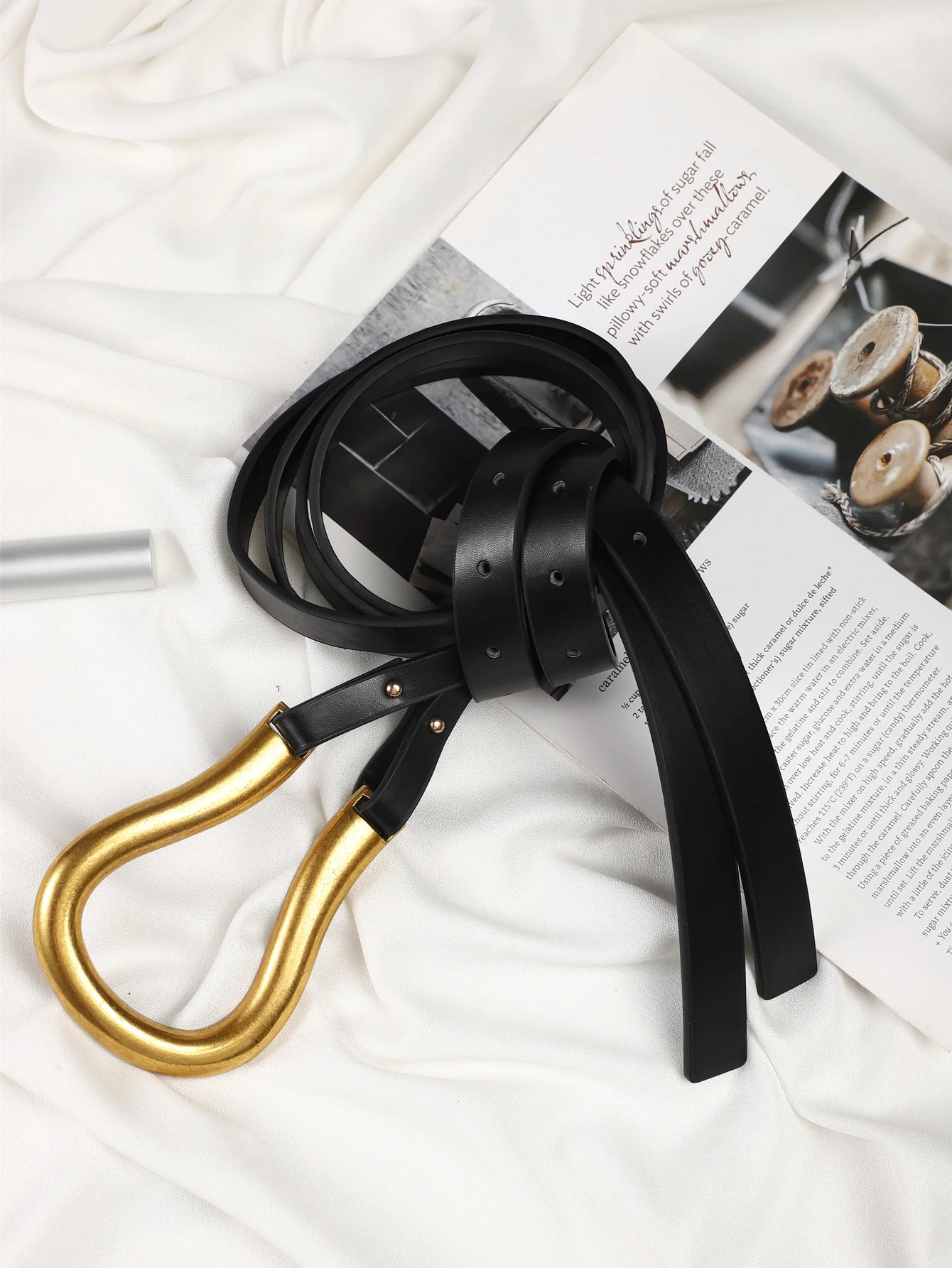 Cinto de terno feminino com cintura larga grande decoração de botão de ferradura com cinto de saia
