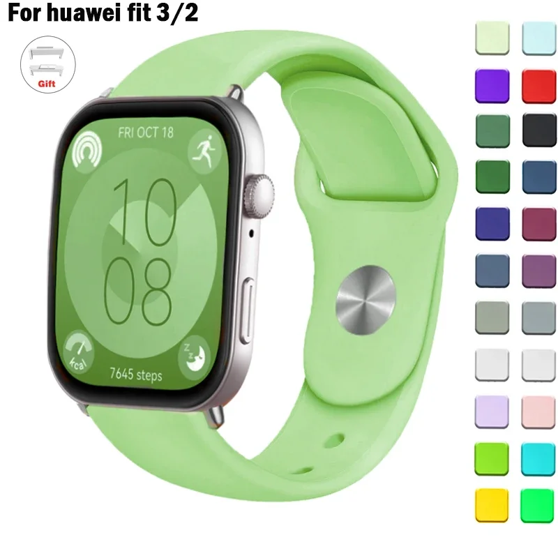 Huawei用シリコンスポーツストラップ,スマートウォッチアクセサリー,公式,1:1,fit3,2024