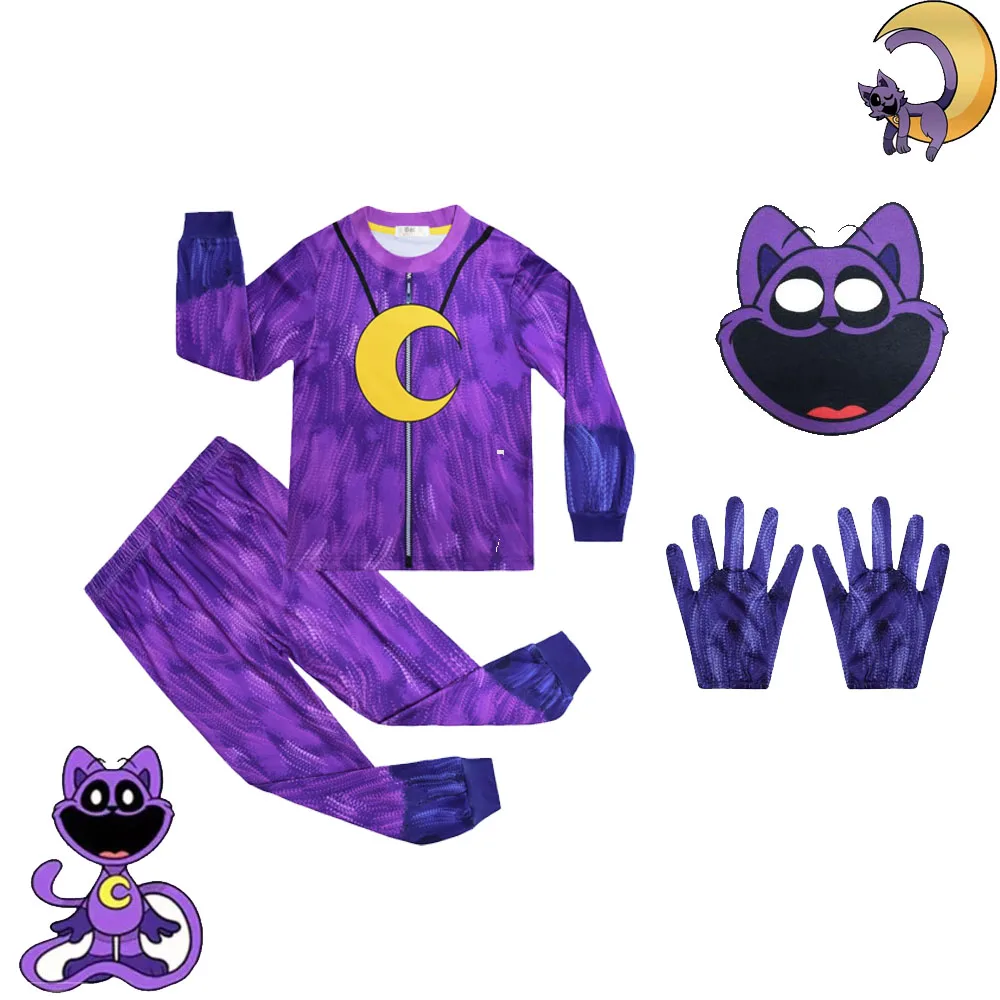 Catnap Cosplay Long Sleeved Suit Boys and Girls Disguise Smiling Critters Halloween Clothing Baby Boys Comfortable Costume Suits