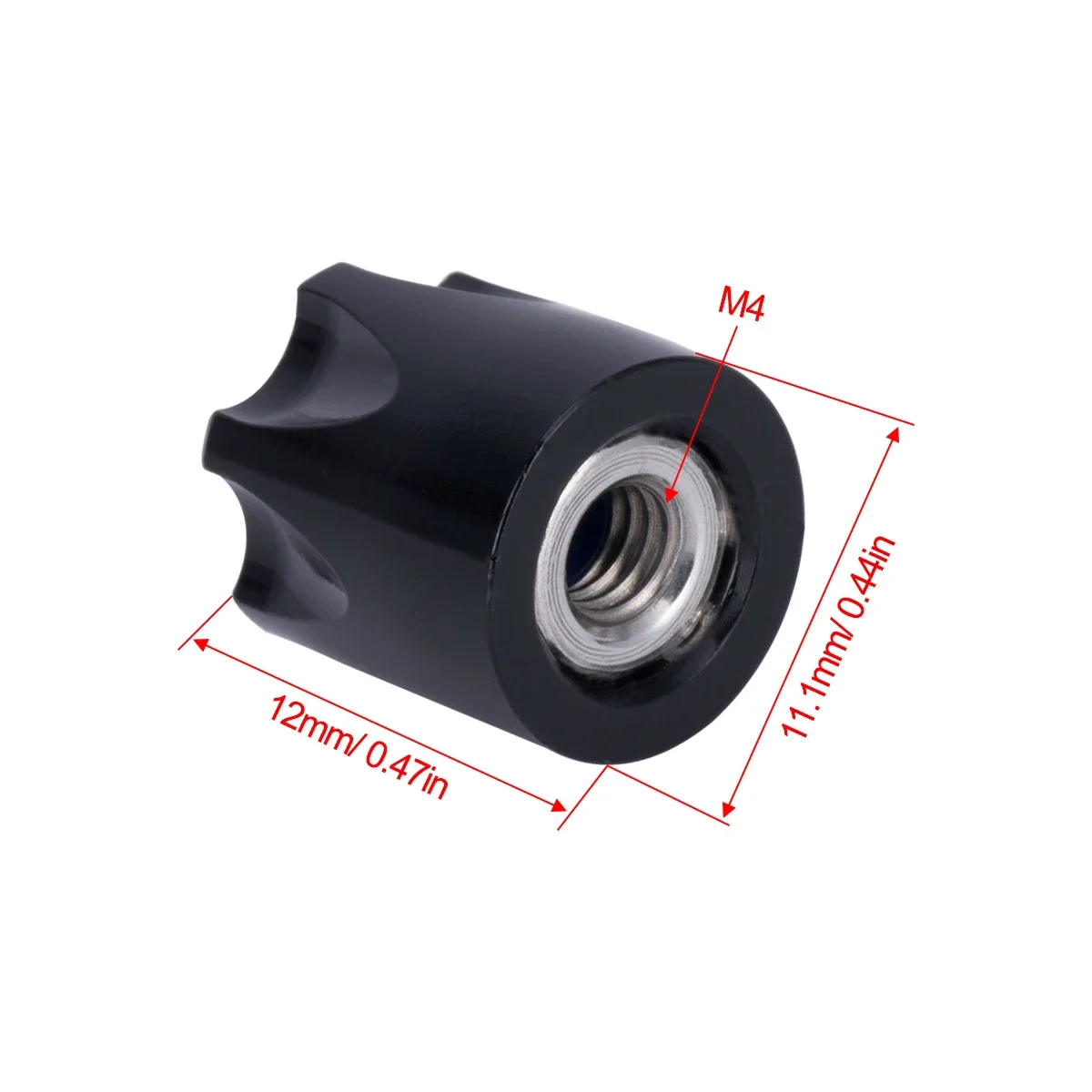Kim Loại Bánh Trung Tâm Nắp Chống Bụi Tai M4 Hạt 4 Cho 1/10 RC Xe Bánh Xích Xe Trục SCX10 D90 TRX4 TF2 CC01 Capra Nâng Cấp