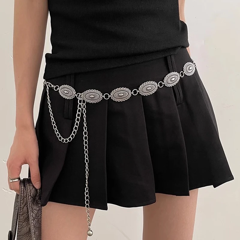 Accessoires voor tailleketting in etnische stijl Boheemse veelzijdige riem damesjurk high-end jurk met tailleband metalen retro