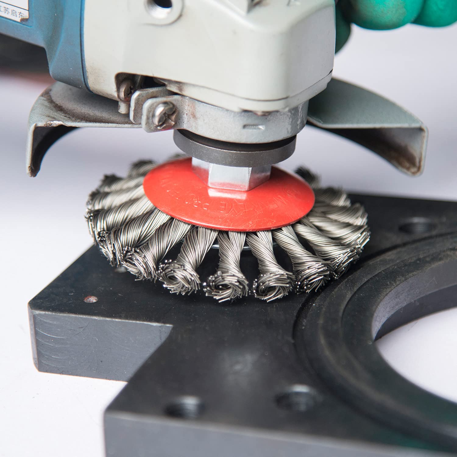 ツイストスチールワイヤーホイール,リング,ブリリアントバーリング,75mm/95mm/100mm,金属およびアングルグラインダー用