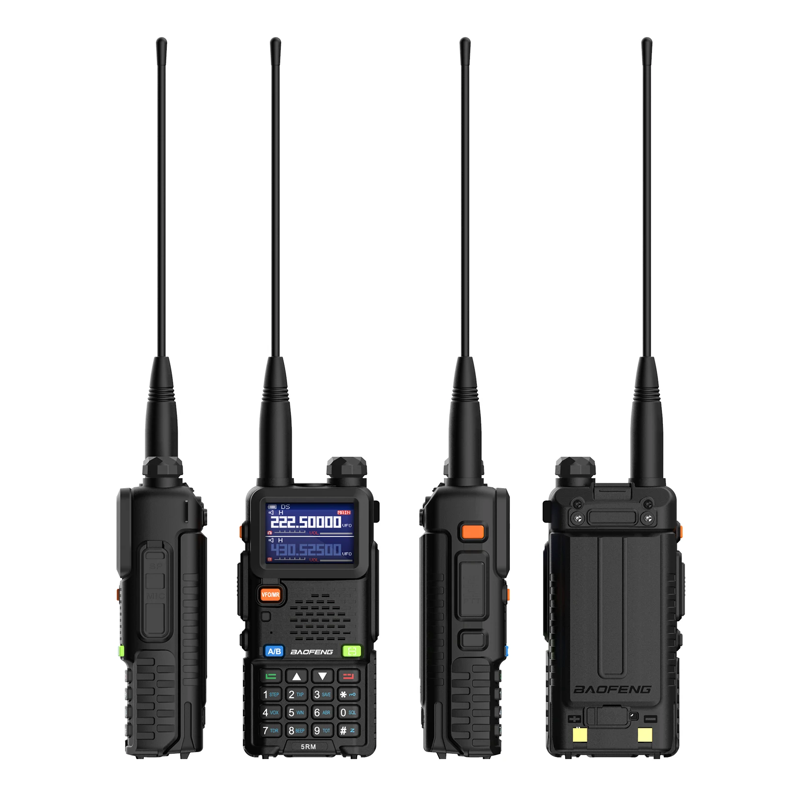 New Baofeng 5RM 8W Type-C Charging Multi Band  Walkie Talkie AM/FM  2500mAh 999CH Two Way Radio UV-5RH Pro