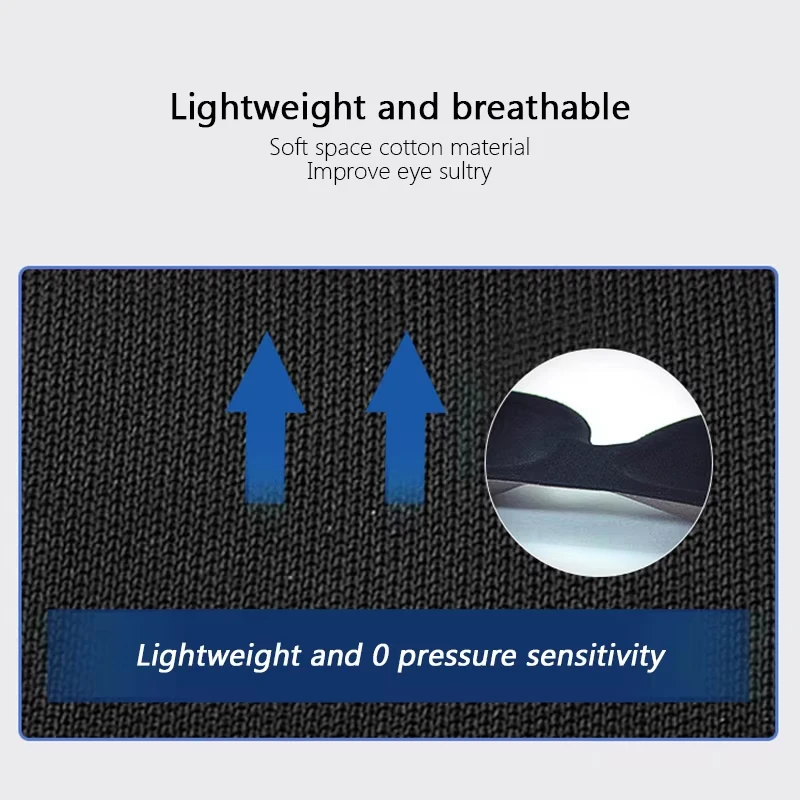 Contoured Sleep Eye Mask - 3D Concave Blindfold for Men & Women, Light Blocking Night Mask for Deep Sleep