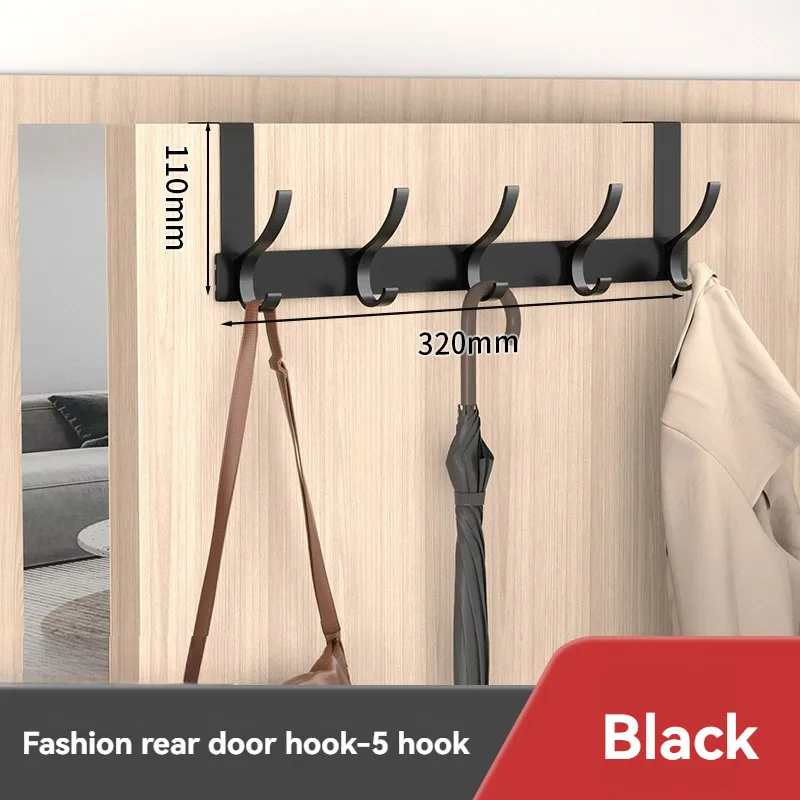 Hooks Over The Door 5-8 Hooks Clothes Coat Hat Towel Hanger Home Bathroom Organizer Rack Kitchen Accessories Holder