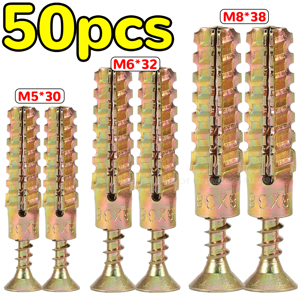 Сверхмощный стальной настенный анкер с комплектом винтов. Расширительный саморез для металлической трубки. Заглушка для сверления гипсокартона. Крепежный болт. Анкеры.