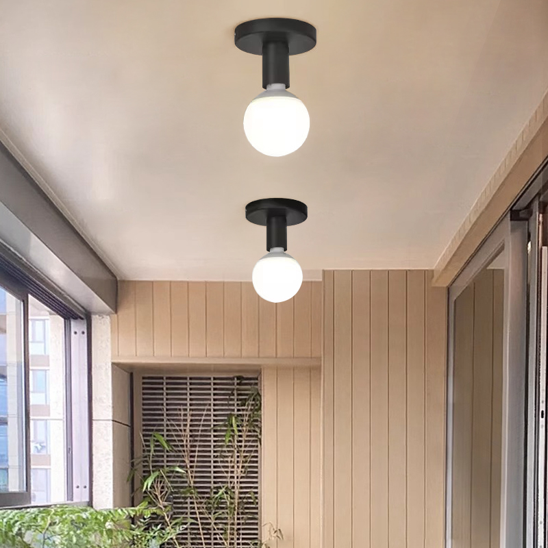 1pc moderno e minimalista e27 base de lâmpada luz de teto, corredor cozinha varanda luminária (sem lâmpada)