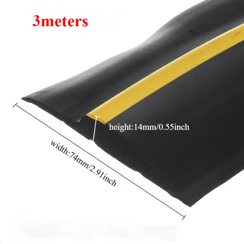 Sello inferior de puerta de garaje, pelado de clima, tira de sellado de goma de PVC, sello inferior de puerta, tira de parachoques de sello de ruido de agua, 1/2/3 metros