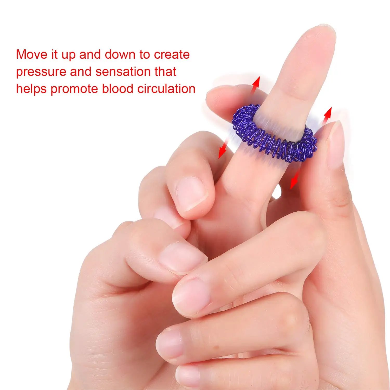 Akupressurringe, stachelige sensorische Fingerringe, stacheliger Fingerring, Akupressurring-Set, leises Stress-Massagegerät, Fingermassagegerät