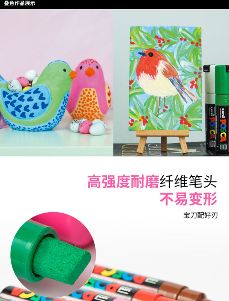 Набор маркеров для рисования Uni Posca, новая упаковка PC-1M PC-3M PC-5M PC-8K 15K Пигментная ручка для рисования граффити для рок-керами