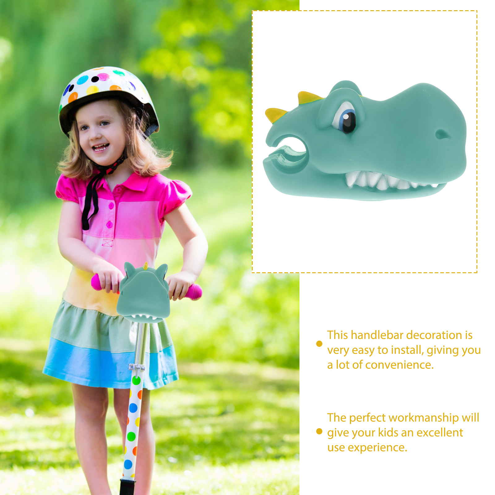 Handlebar Decoration Mini Bike Dinosaurs Decorative Scooter Supply Silicone Head Toy Aldult Balance Adorn