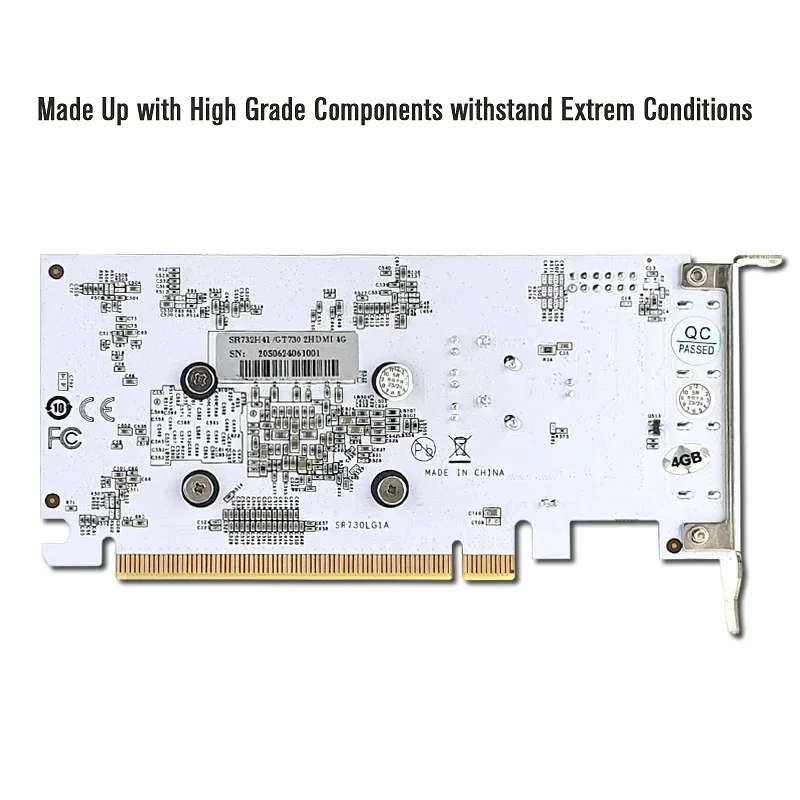 Tarjeta gráfica SONGREY GT730 de 4GB DDR3 2HDMI, pantalla de 2 monitores PCI-E2.0 16X, GPU de computadora, GPU de perfil bajo 1080P, 1 año de garantía