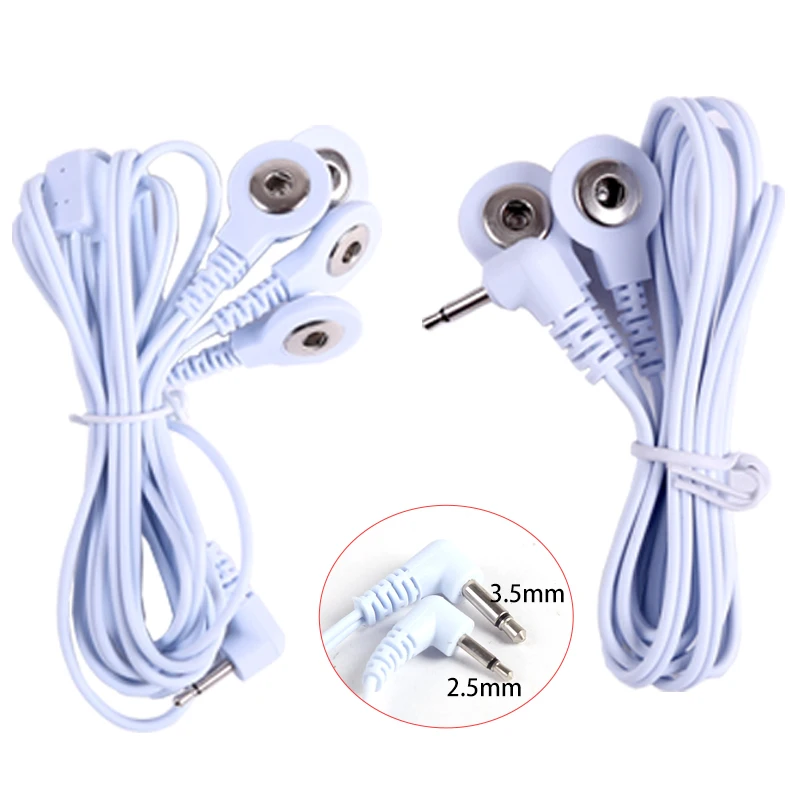 2-Wege + 4-Wege-Maschinenmassagegerät, Knopfkabel, Elektroden-Elektrodenpads, Standard-Verbindungsmassage für TENS-Geräte, Leitungsdrähte, Kabel